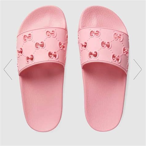 gucci pink slides|gucci flip flops for women.